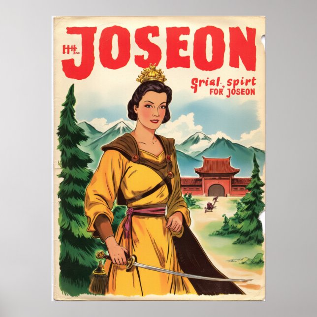 Poster Joseon Female Warrior Art - Histórico Coreano (Frente)