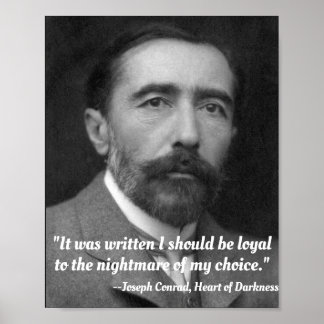 Poster Joseph Conrad cita o pesadelo