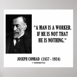 Pôster Joseph Conrad Um Homem É Uma Citação Moderna Do Tr