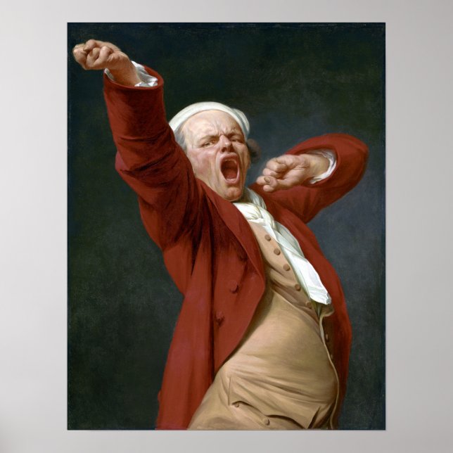 Poster Joseph Ducreux Autorretrato, bocejo (Frente)