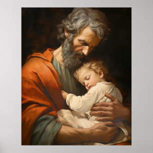 Poster Joseph e a Criança Jesus Religiosa