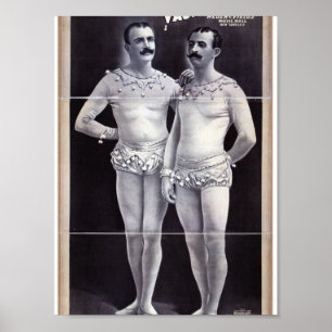 Pôster Joseph Hart Vaudeville, "Os Vanaukens", Retro Thea