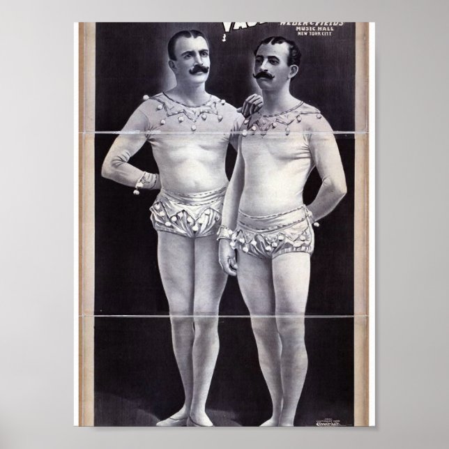 Pôster Joseph Hart Vaudeville, "Os Vanaukens", Retro Thea (Frente)