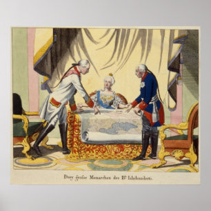 Poster Joseph II, Catherine The Great e Frederick II