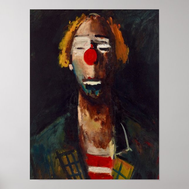 Poster Joseph Kutter Clown Retrato (Frente)