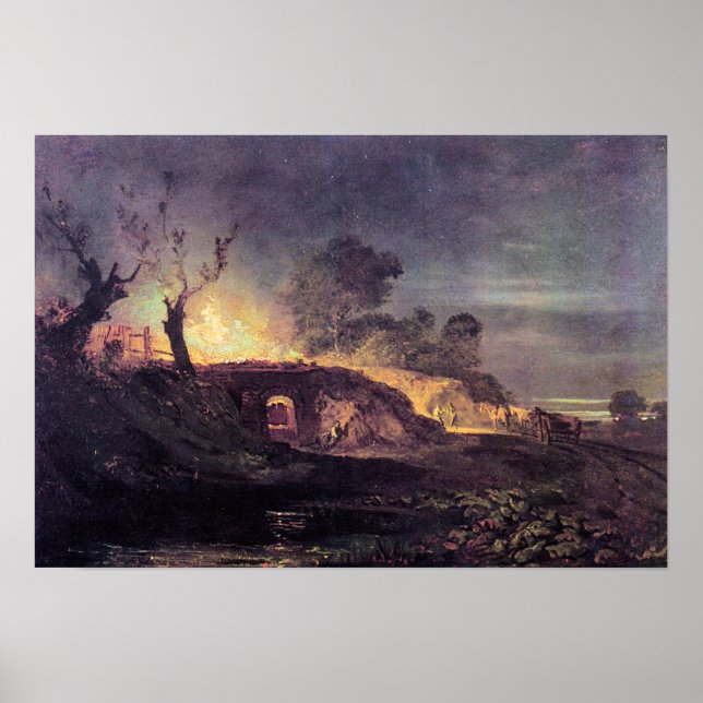 Pôster Joseph Mallord Turner - Coalbrookdale (Frente)