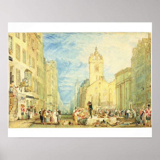 Pôster Joseph Mallord William Turner | High Street, Edinb (Frente)