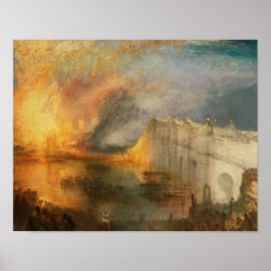 Pôster Joseph Mallord William Turner - The Burning of the
