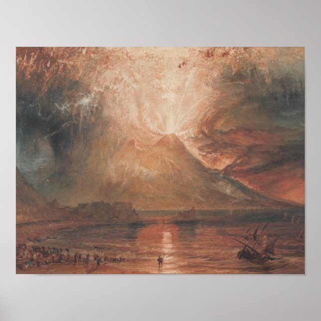 Pôster Joseph Mallord William Turner - Vesúvio (Frente)