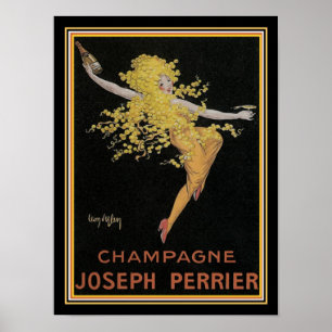 Pôster Joseph Perrier Champagne Ad 12x16
