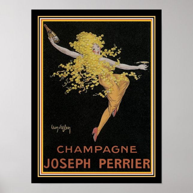 Pôster Joseph Perrier Champagne Ad 12x16 (Frente)
