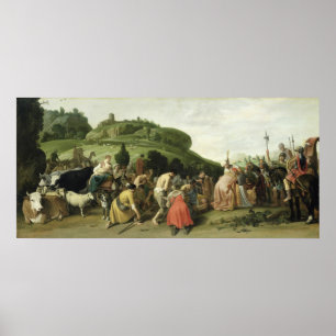 Poster Joseph Receives his Father in Egypt, 1628