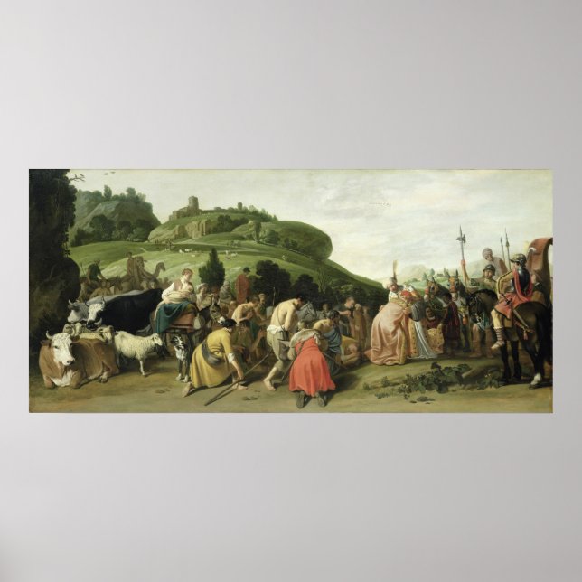 Poster Joseph Receives his Father in Egypt, 1628 (Frente)