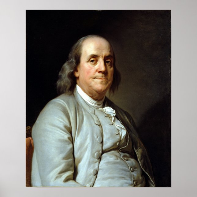 Poster Joseph Siffrein Duplessis Benjamin Franklin (Frente)