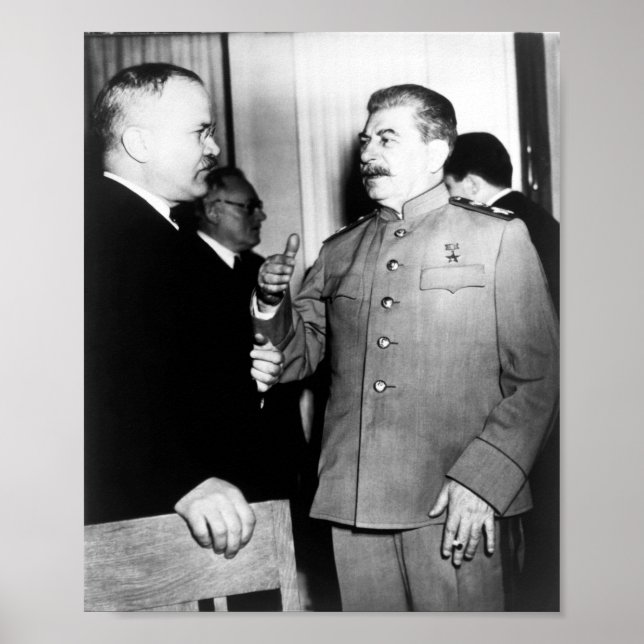 Poster Joseph Stalin e Molotov - Segunda Guerra Mundial - (Frente)