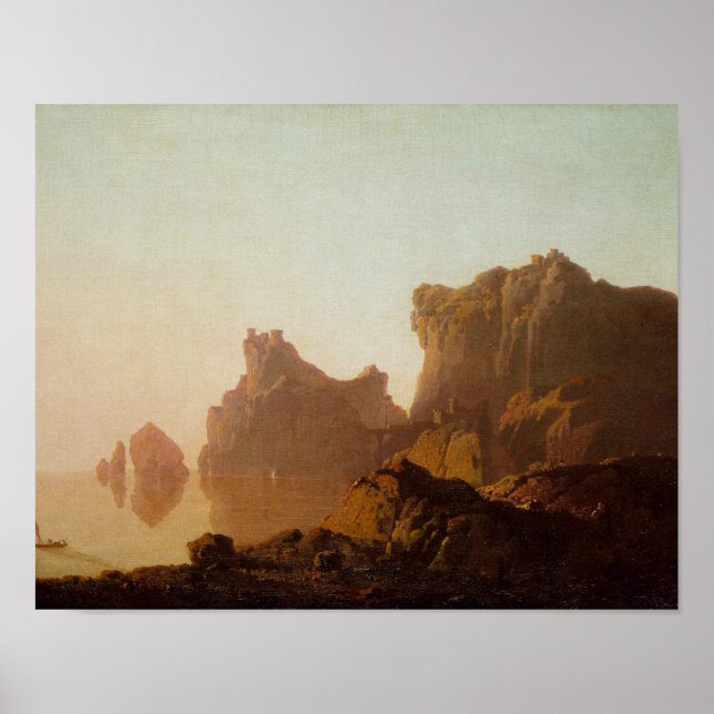 Poster Joseph Wright - O Golfo de Salerno (Frente)