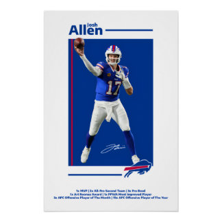 Pôster Josh Allen Buffalo Bills Poster