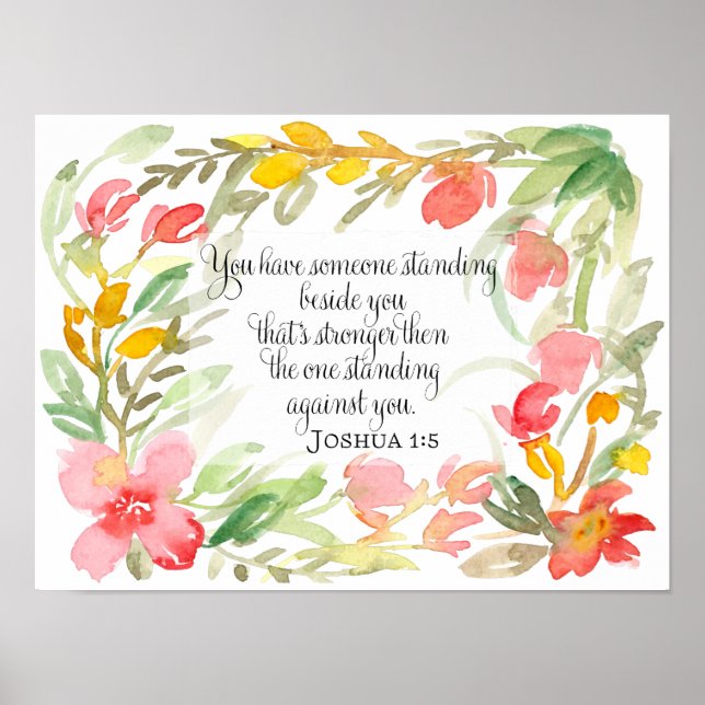 Poster Joshua 1:5 | Tem alguém ao seu lado (Frente)