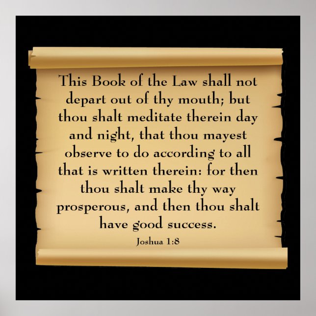 Poster Joshua 1:8 (Frente)