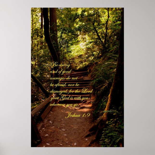 Pôster Joshua 1:9 Não tenha medo (Frente)