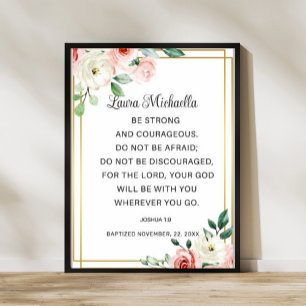 Poster Joshua 1 9 Presente no batismo