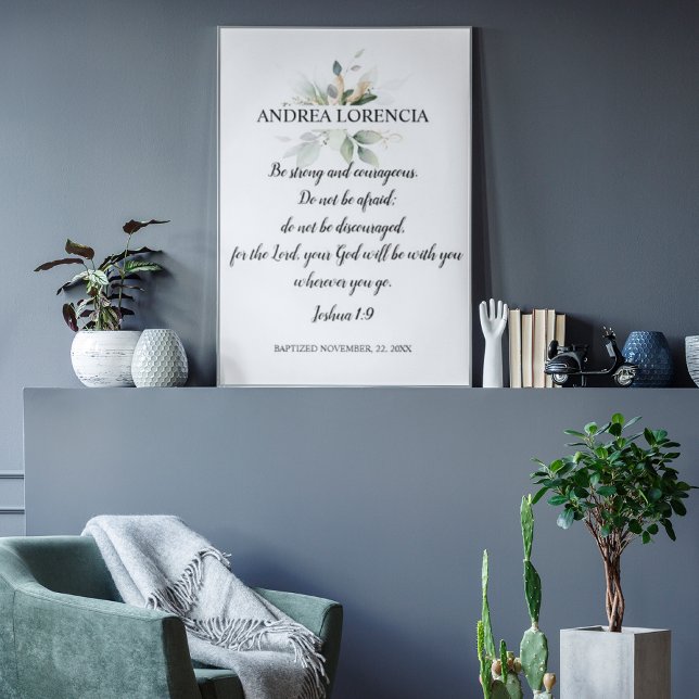 Poster Joshua 1 9 Presente no batismo (Criador carregado)