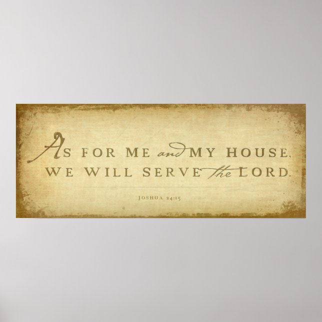 Pôster Joshua 24:15 (Frente)