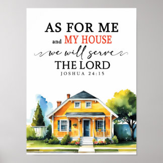 Poster joshua 24:15 As for me