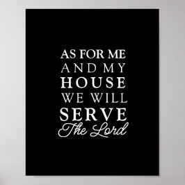 Poster Joshua 24:15 Para mim e minha escritura