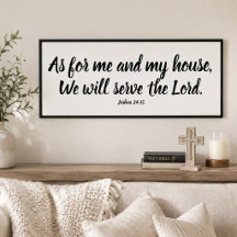 Joshua 24:15 Quanto a mim... Serve o Lord Script
