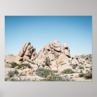 Poster Joshua Tree California Desert Rock Formation