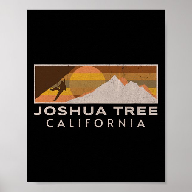 Poster Joshua Tree Escalada em Rocha Nerd Boulderer Monta (Frente)