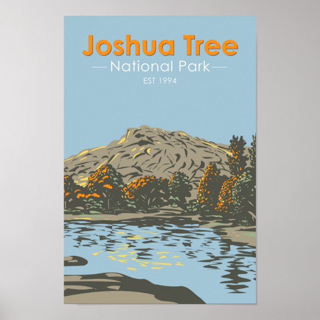 Poster Joshua Tree National Park Barker Dam California (Frente)