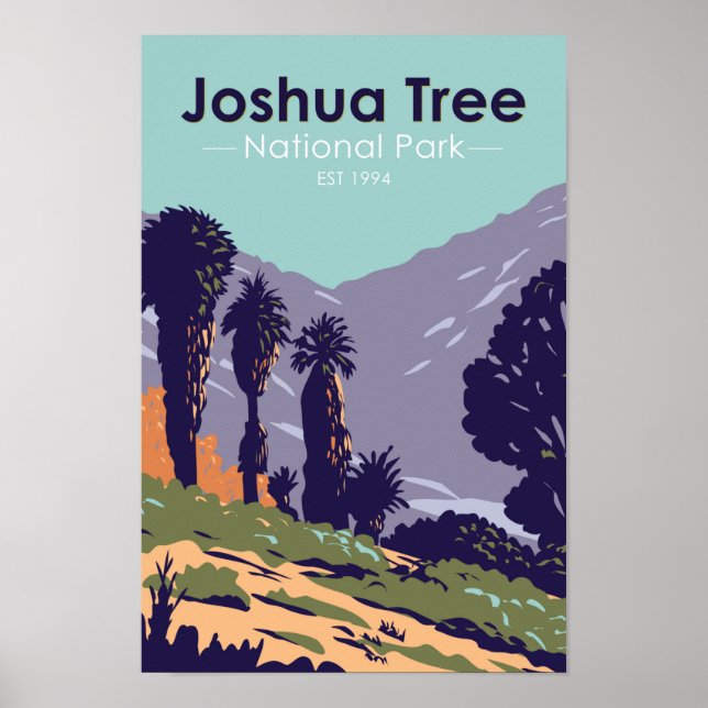 Poster Joshua Tree National Park Cottonwood Primavera Oas (Frente)