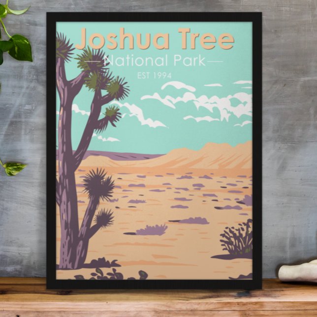 Poster Joshua Tree National Park Primaveras Vintage (Criador carregado)