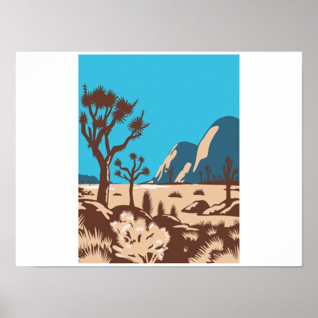 Poster Joshua Tree National Park Riverside California (Frente)