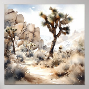 Poster Joshua Tree National Park Watercolor