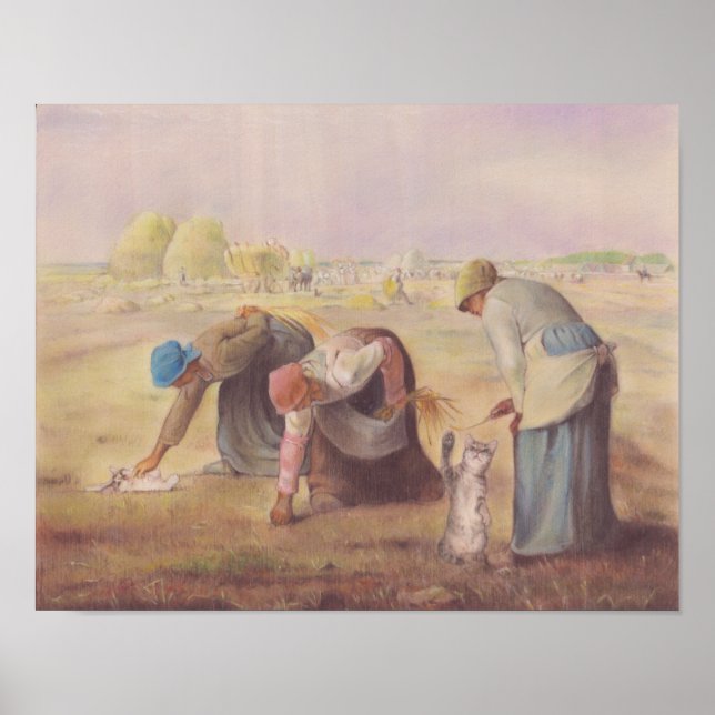 Poster Jouez avec les chats Jean-François Millet (Frente)