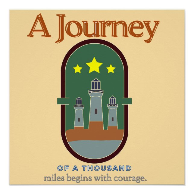Pôster Journey of a Thousand Miles Courage Poster (Frente)