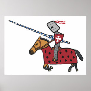 Poster Jousting Knight