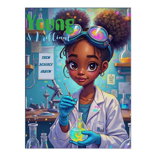 Pôster Jovem Cientista Brilhante (Frente)