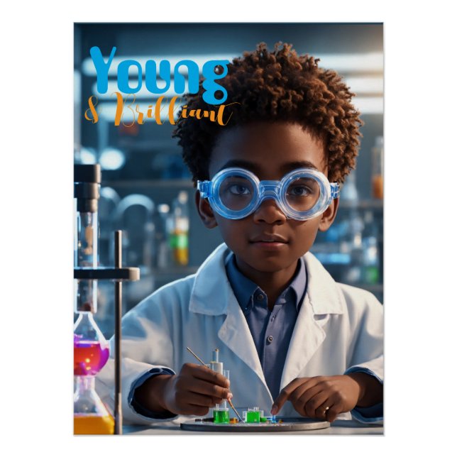 Pôster Jovem Cientista Brilhante (Frente)
