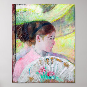 Poster Jovem dama com fã japonesa, Mary Cassatt