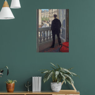 Poster Jovem em sua janela por Gustave Caillebotte