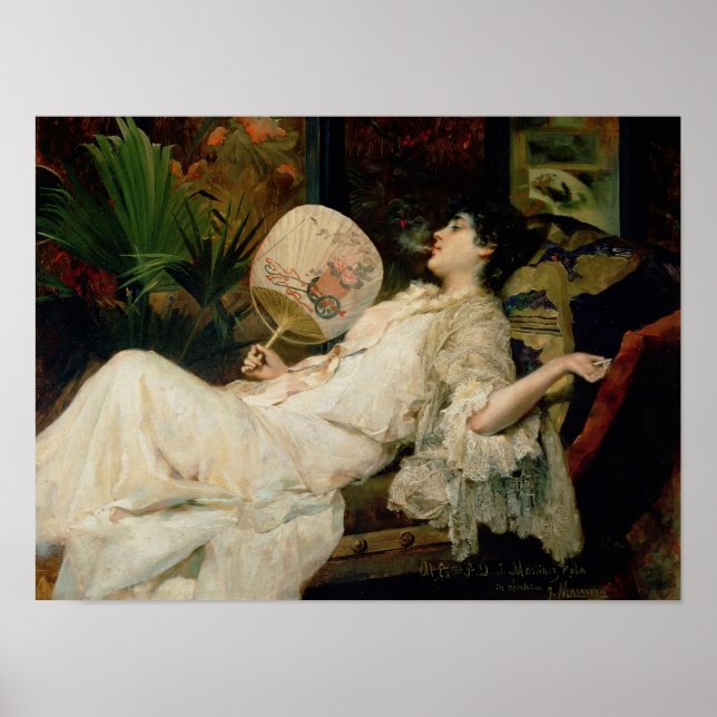 Pôster Jovem Fumando, 1894 (Frente)