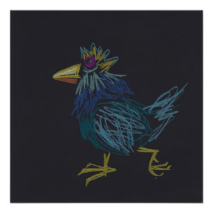 Pôster Jovem Galo Chinês Ano Novo Aniversário P Poster