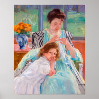 Jovem Mãe Costurando, Mary Cassatt