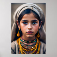 jovem, menina marrom do Norte de África