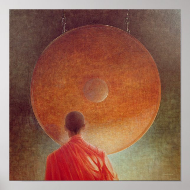 Poster Jovem Monk com Gong (Frente)