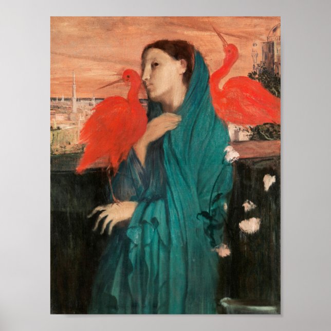 Poster Jovem Mulher com Ibis, Degas (Frente)
